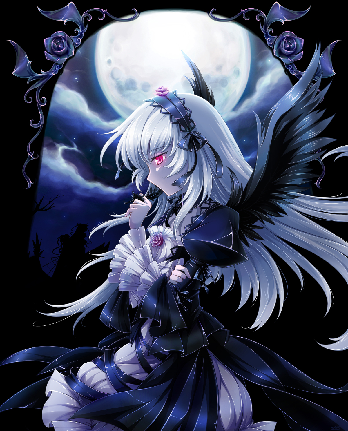 yande.re 173180 gothic_lolita lolita_fashion mtyy rozen_maiden suigintou wings.jpg