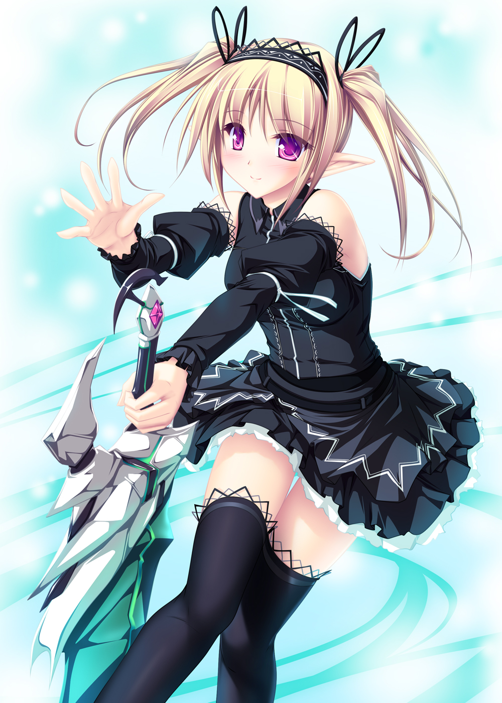 yande.re 167177 dress elf sword tenmaso thighhighs.jpg