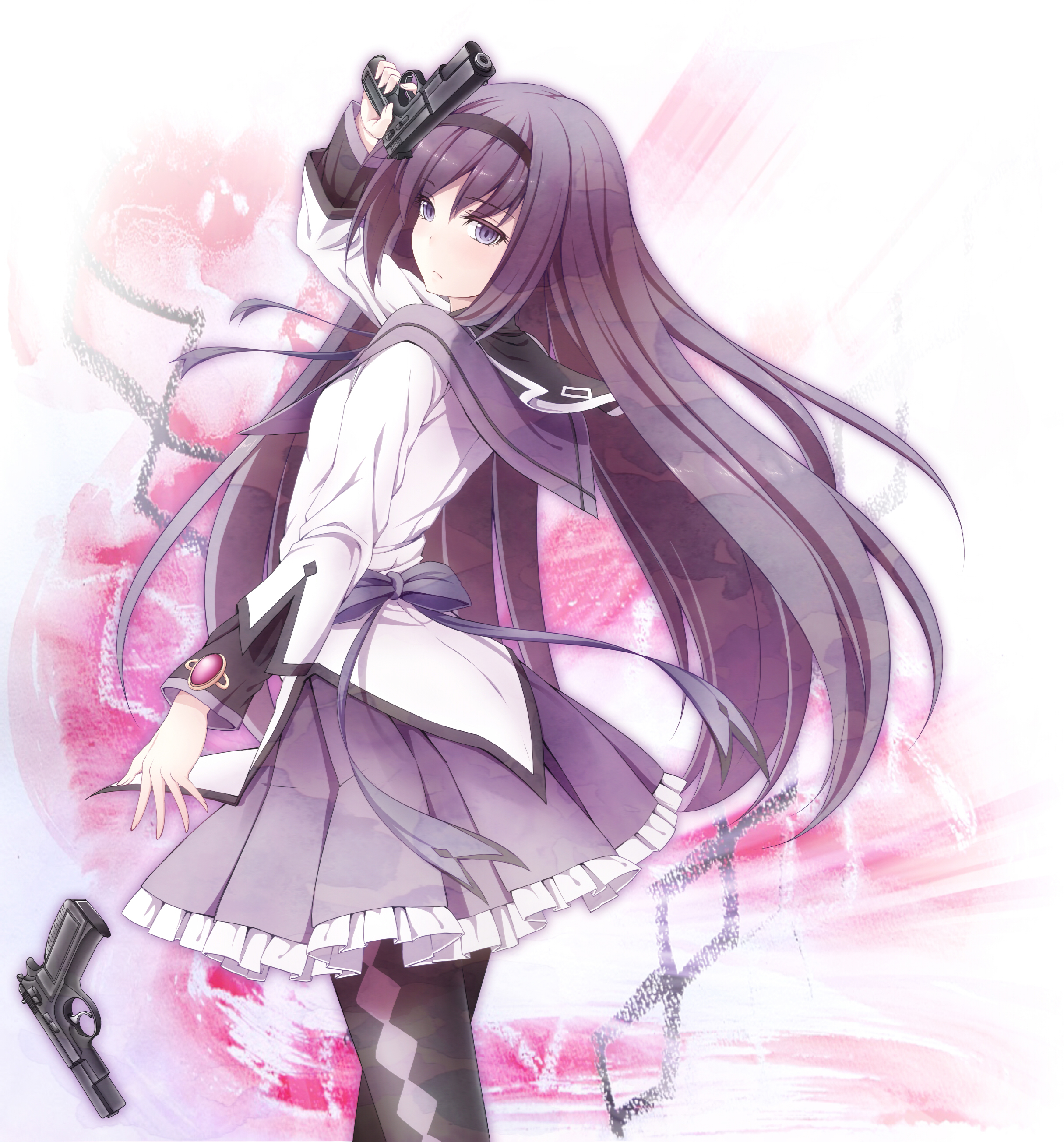 yande.re 175689 akemi_homura gun pantyhose puella_magi_madoka_magica takano_suzu.jpg