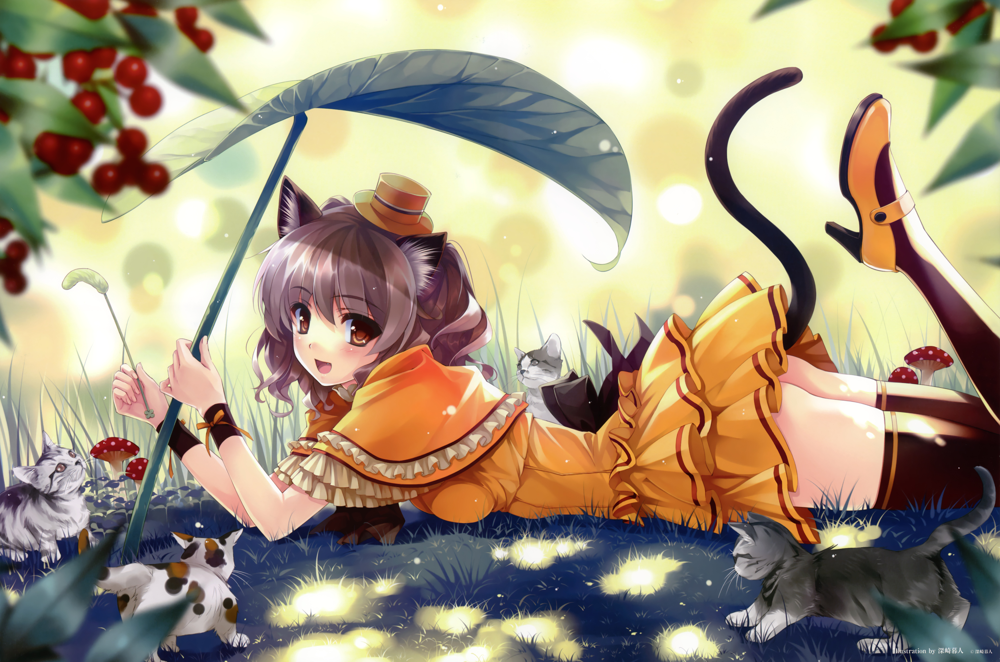 yande.re 194696 animal_ears dress misaki_kurehito neko nekomimi tail thighhighs.jpg