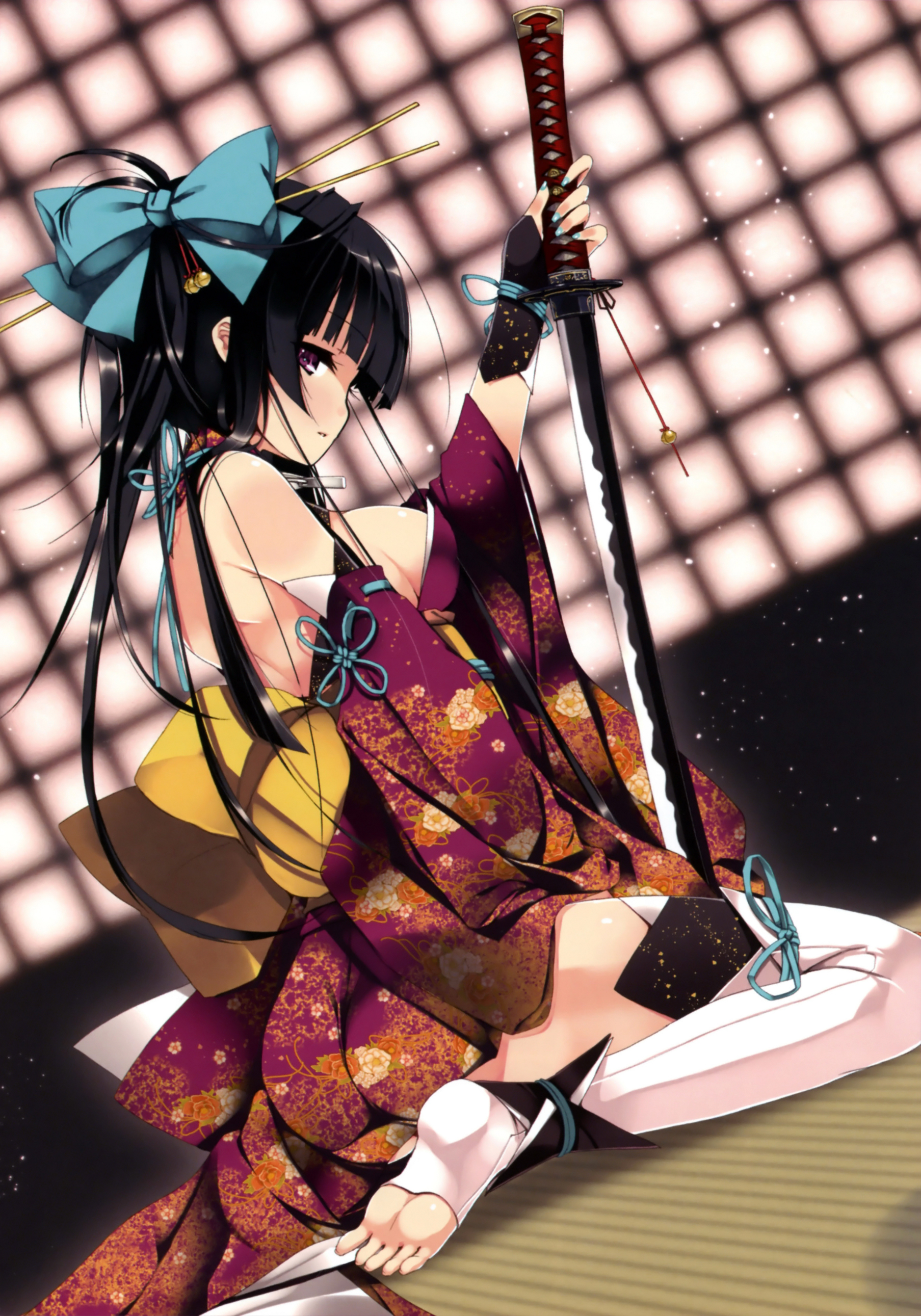 yande.re 225415 kimono no_bra refeia sword thighhighs.jpg