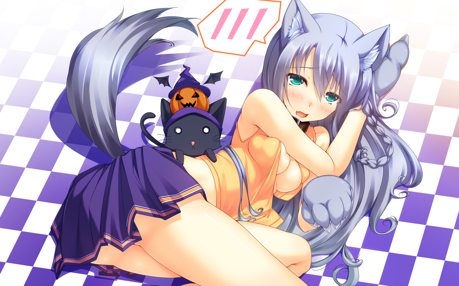 yande.re 229885 animal_ears ayatudura cleavage halloween nekomimi nopan tail wallpaper.jpg