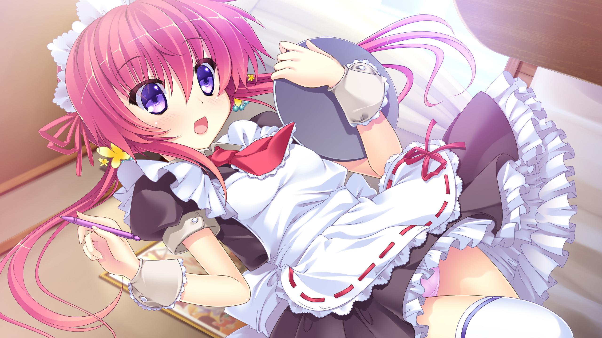 yande.re 230590 game_cg hinata_momo maid otama! pantsu thighhighs unisonshift waitress.jpg