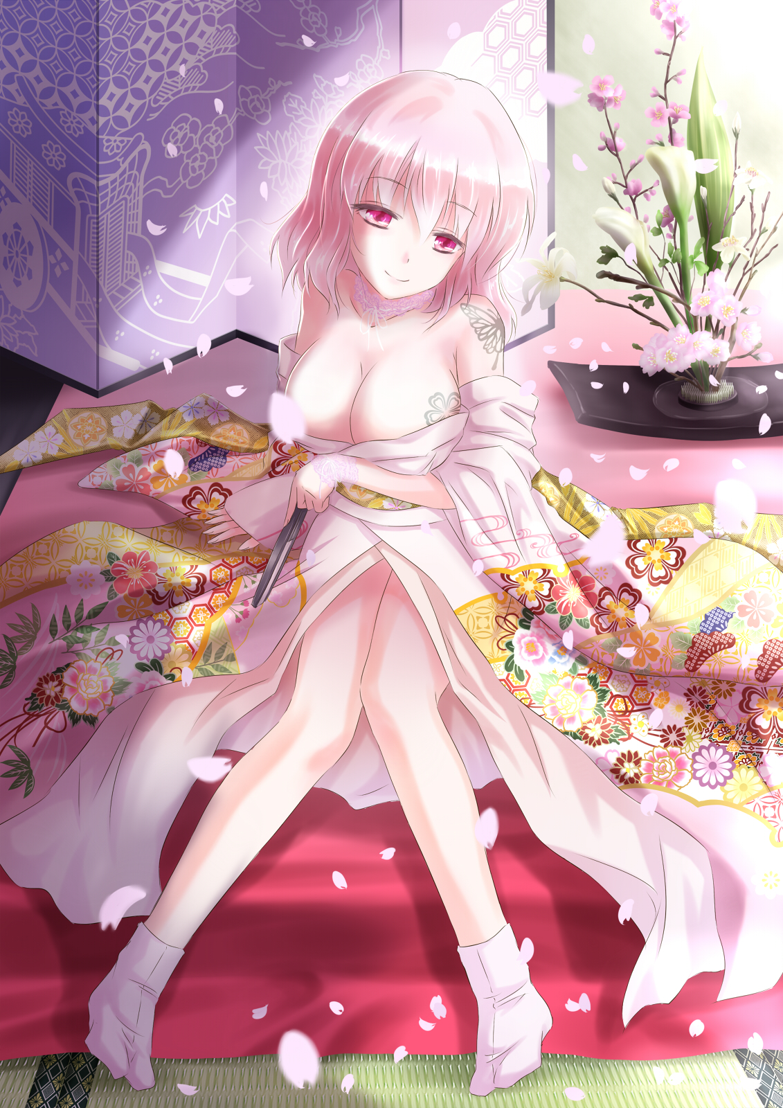 yande.re 231045 cleavage hadi kimono saigyouji_yuyuko touhou.jpg