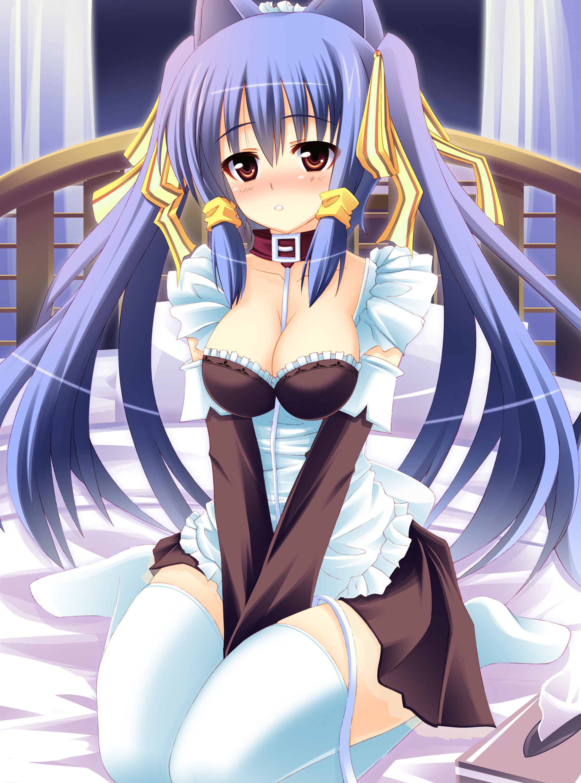 yande.re 147425 animal_ears cleavage maid nekomimi thighhighs usagi_nezumi.jpg