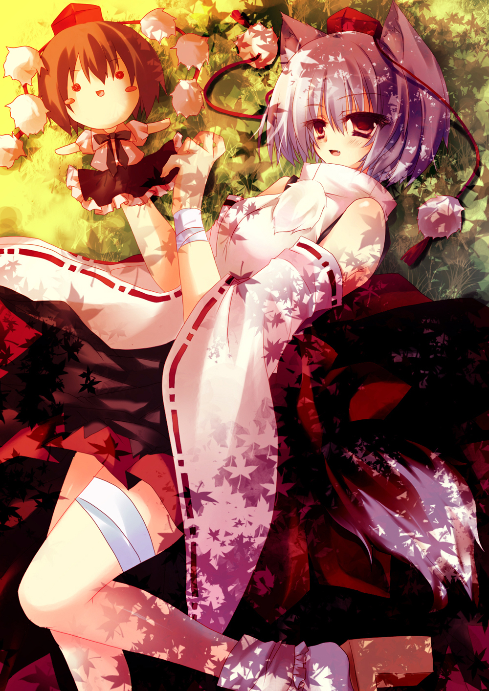 yande.re 144161 inubashiri_momiji kiseri_momokoto shameimaru_aya thighhighs touhou.jpg