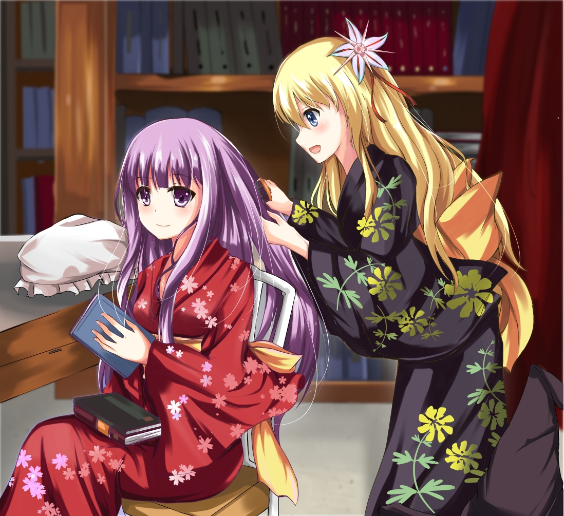 yande.re 259525 kirisame_marisa patchouli_knowledge tailam touhou yukata yuri.jpg