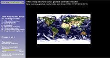 climateprediction.net 运行中的屏保图形